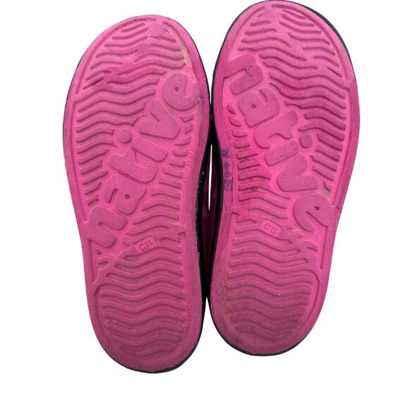 Native Jefferson Kids Shoes Pink Colorblock Toddler Size 11 - Picture 5 of 6